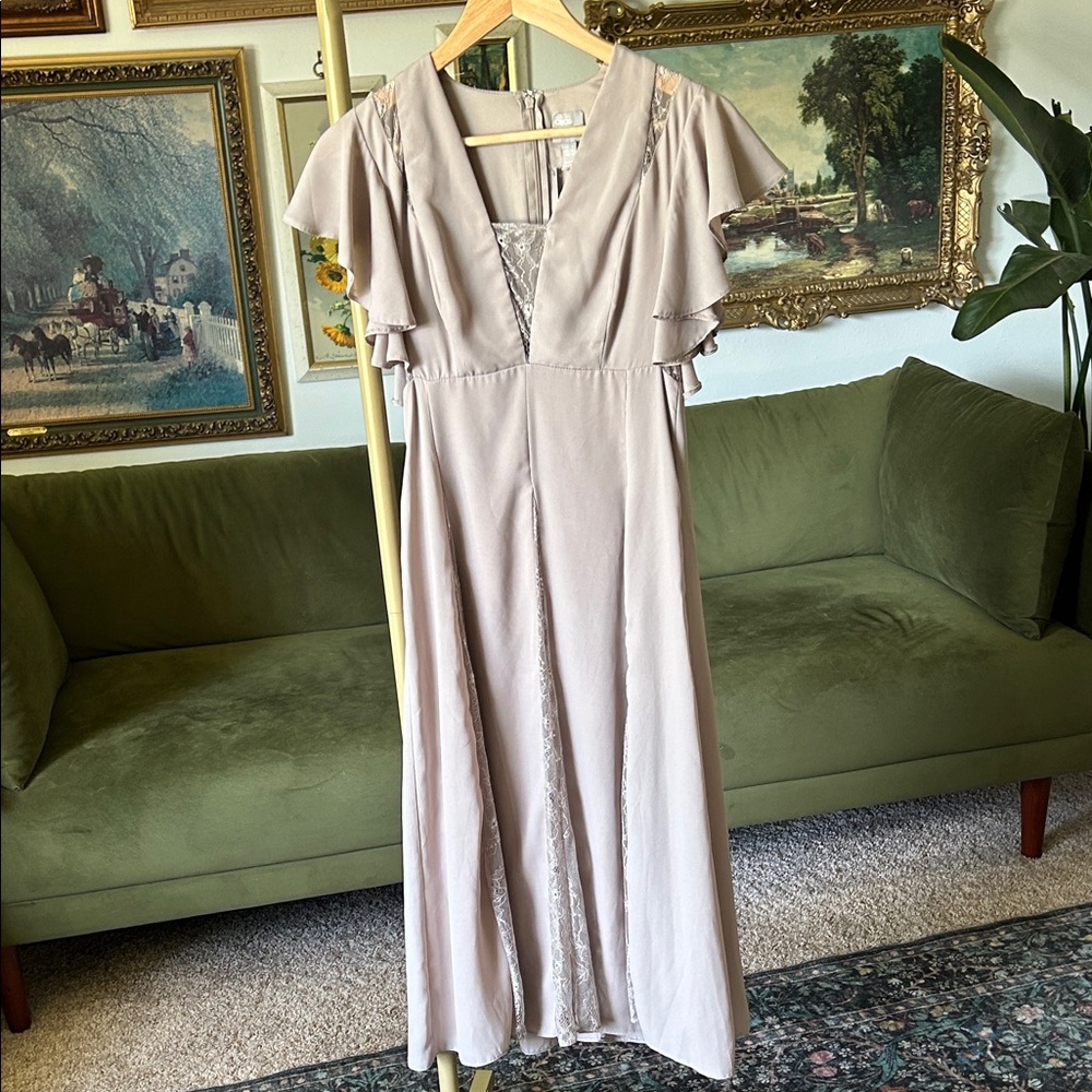 NWT ASOS Maxi Dress with Ruffle Sleeves